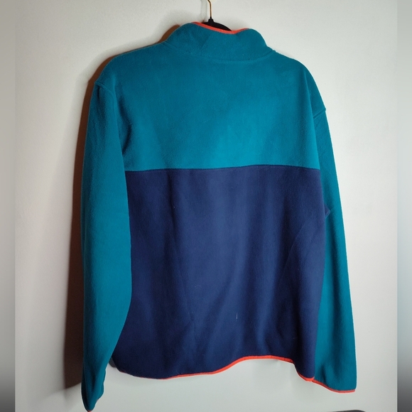 NWT Lands' End Snap Pullover Colorblock Fleece Mens XL - Picture 8 of 10